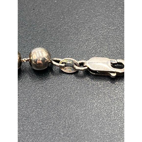 KARIZMA SPA KA 1722 Italy Sterling Silver 925 Beaded 5mm Ball Bracelet 7.5” - Picture 7 of 8